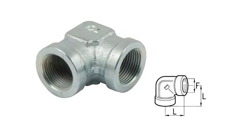 HYDRAULICKÝ OHYB 90° KRÁTKY FEME-FEME 1/2