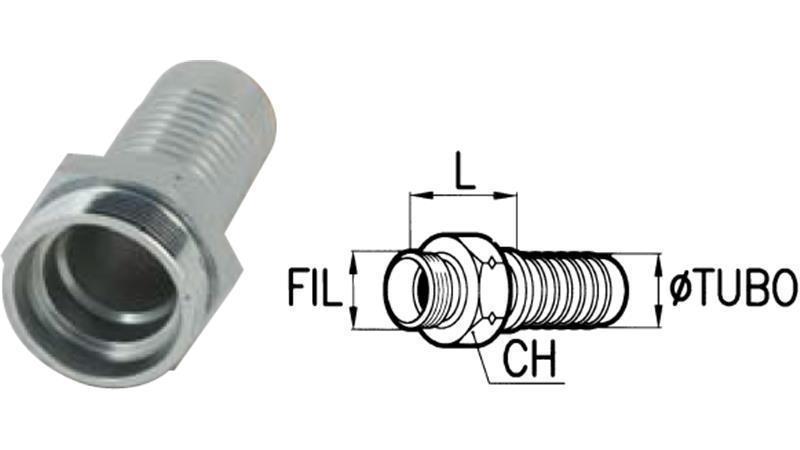HIDRAULISKĀ SAVIENOJUMS CEL 15 L VĪRIETIS DN10-M22x1.5