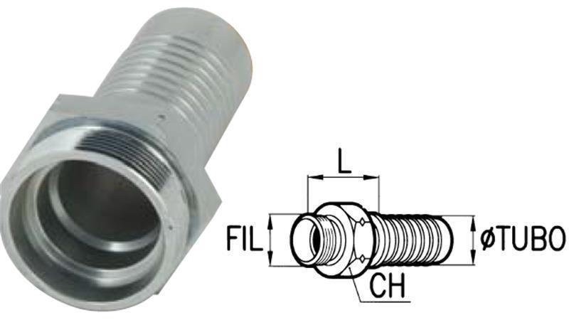 HIDRAULISKAIS SAVIENOJUMS CES 14 VĪRIETIS DN10-M22X1,5