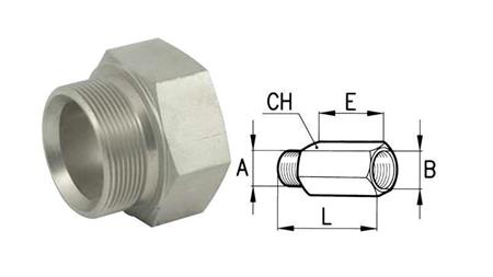 HYDRAULISK FORLENGET ADAPTER HAN-FEME 3/8