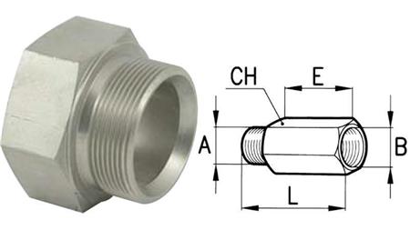 FORLENGET HYDRAULISK ADAPTER HAN-FEME 3/8