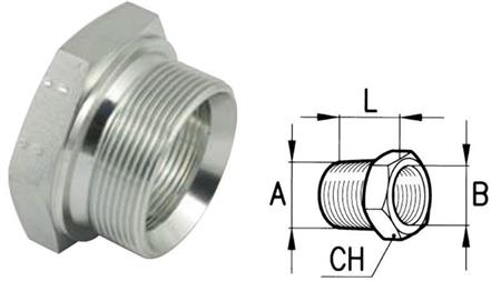 HIDRAULISKAIS ADAPTERIS VĪRIETIS-SIEVIETE 1''-3/4''