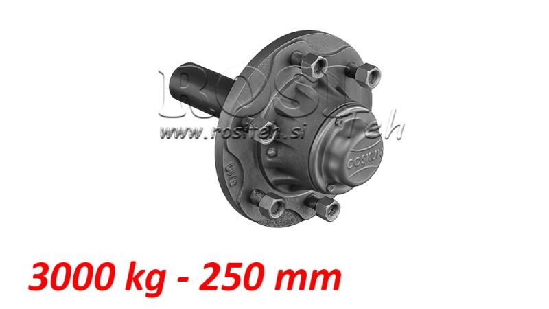 POLOSOVINA BREZ ZAVOR (6 VIJAKOV) - 3000 kg - 250 mm