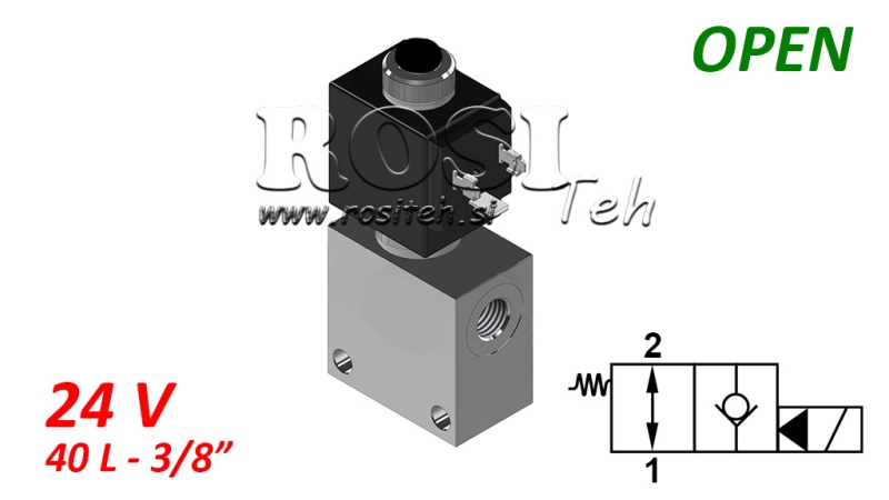 2-WAY VALVE 3/8 (NO) 24V - 40LIT