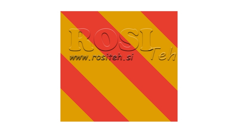 ALUMĪNIJA BRĪDINĀJUMA ZĪME TRANSPORTLĪDZEKĻIEM UN PIEDERUMIEM DIM.423X423MM