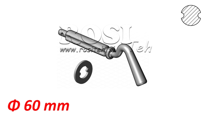 WEDGE DE DUPLA RANHURA PARA BOLA DE CAÇAMBA BASCULANTE Φ 60