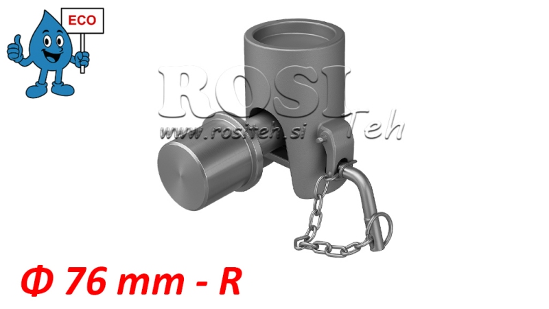 BOLA PARA CAIXÃO DE DESCARGA Φ76 DIREITA ECO