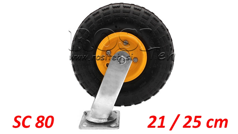 RODA PNEUMÁTICA 21/25cm BASE GIRATÓRIA SC80