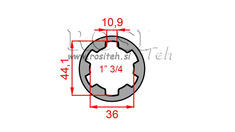 KARDĀNA ADAPTERIS UZMA 1-3/4 (80 mm)
