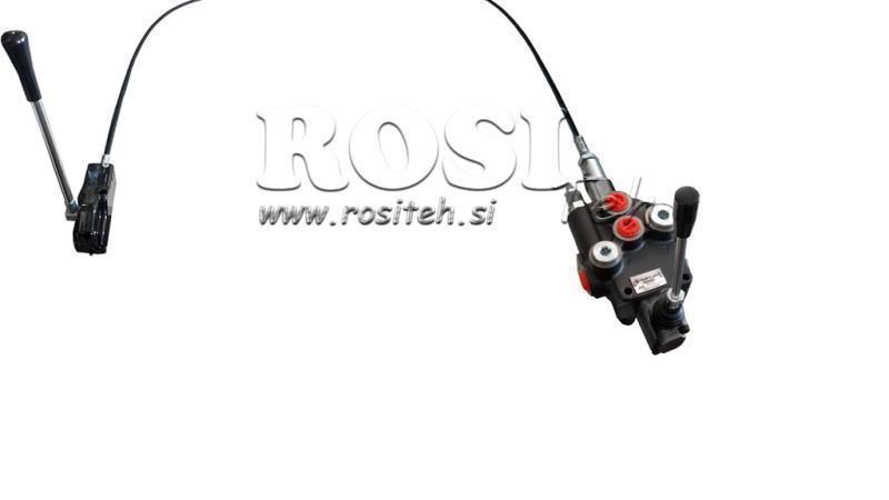 JOYSTICK DE DUPLO MANUSEIO 3 m VÁLVULA HIDRÁULICA 1xP80 litros