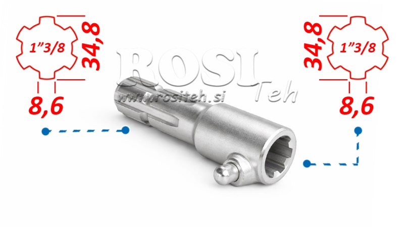 P.T.O. ADAPTER WITH PIN FROM 1