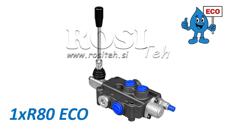 HIDRAULISKAIS ROKAS VĀRSTS – 1 SEKCIJAS SADALĪTĀJS 1xR80 ECO