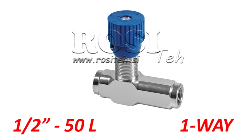FLOW REGULATOR VRFU - DAMPING NON-RETURN VALVE 1/2 UNIDIRECTIONAL - 50LIT