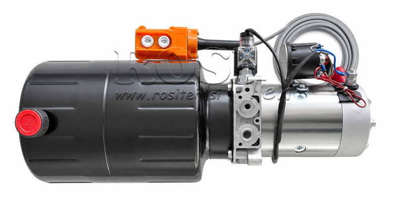 MINI HÜDRAULILINE JÕUÜKSUS 12V DC - 1.6kW = 2.1cc - 8 liitrit - ühefaasiline seade (metall)