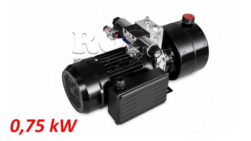MINI HÜDRAULILINE JÕUÜKSUS 230V AC (0.75 kW) - 3.7 cc - 5.2 lit/min - paak 4 lit