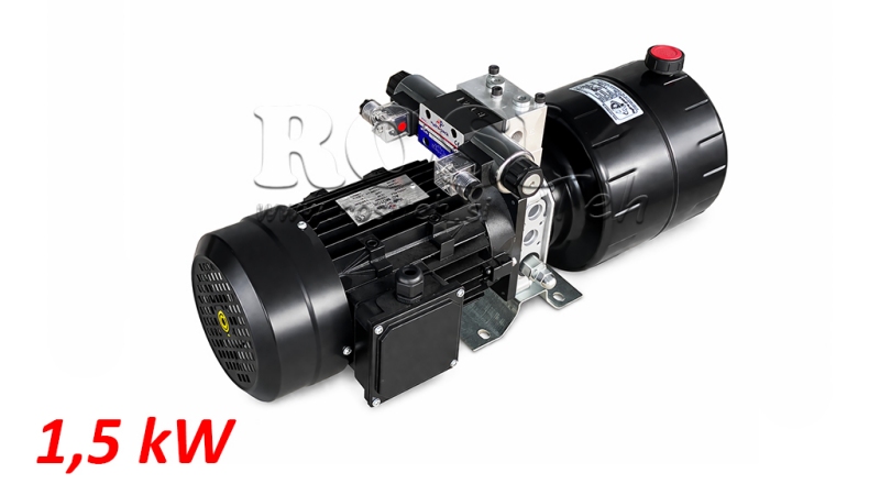MINI HYDRAULIKAGGREGAT 380V AC (1,5 kW) - 5,8 cc - 8,2 lit/min - Tank 6 lit