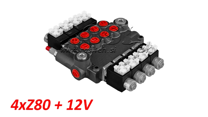VALVOLA IDRAULICA 4xZ80+12V DC