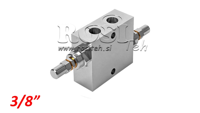 HYDRAULISCHE DRUKREGELAAR DOUBLE VAU 3/8 10-180 BAR