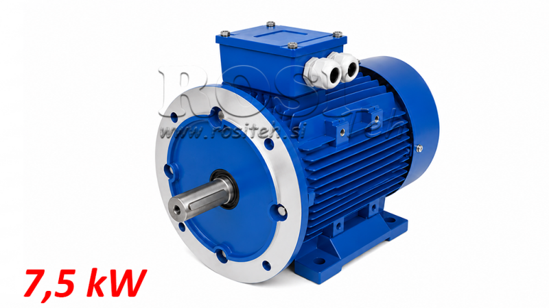 7.5KW-ELEKTRISKAIS MOTORS MS132M-4_1450RPM 3FĀZU KĀJAS+FLANGE-B3B5