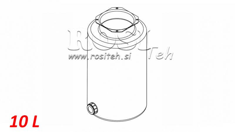 REZERVAR METALNI ROLL PP 10 LITRI HORZONTAL-VERTICAL