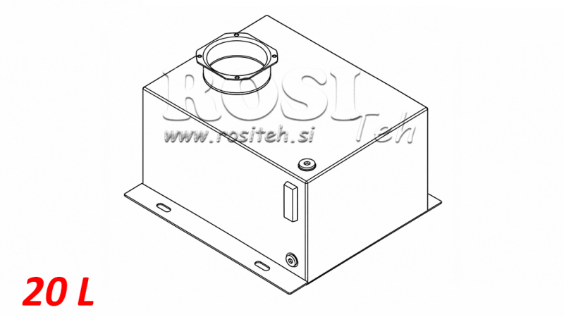 REZERVOAR KOVINSKI BOX PP 20 LITER HORZONTAL-VERTICAL
