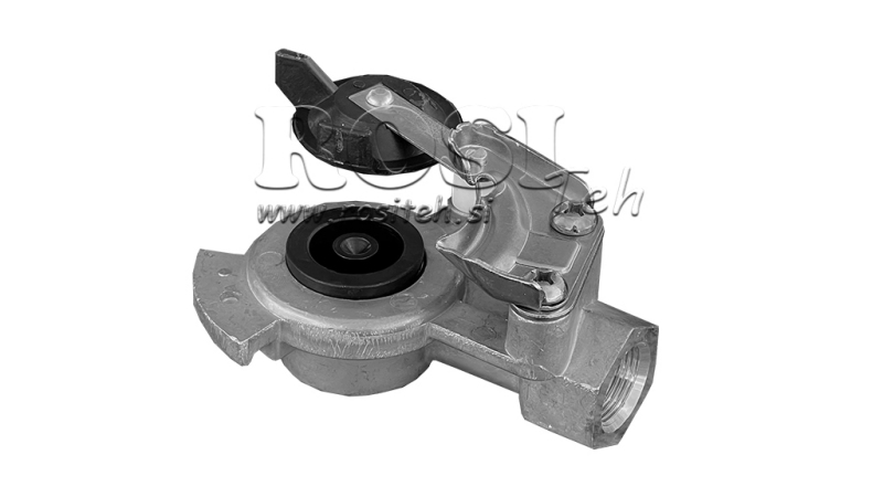 ACOPLAMENTO RÁPIDO DE AR MASCULINO PRETO COM VÁLVULA