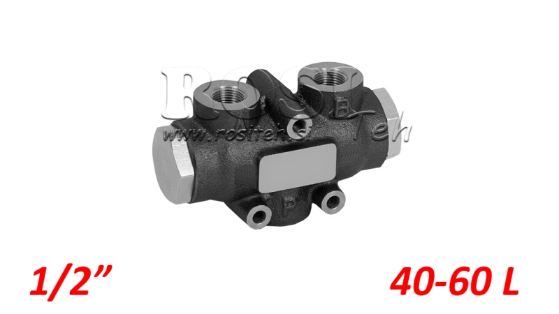 HIDRAULISKĀ IZPLATĪŠANAS VĀRSTS PLŪSMAS V01006 40 - 60 LIT - 1/2 - 250 BAR (MAKS.300 BAR) V-EQ30