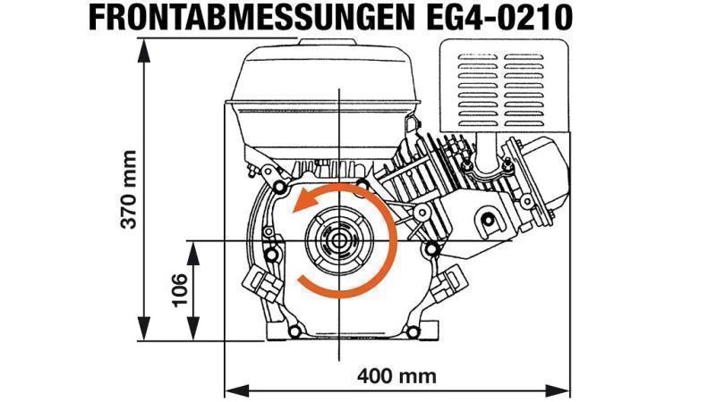motor a gasolina EG4-200cc-5.10kW-3.600 RPM-H-KW20x53-partida manual