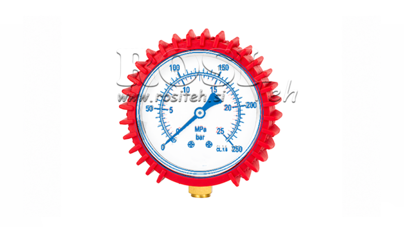 ZAŠČITNA GUMA ZA MANOMETER DN63 - RDEČA