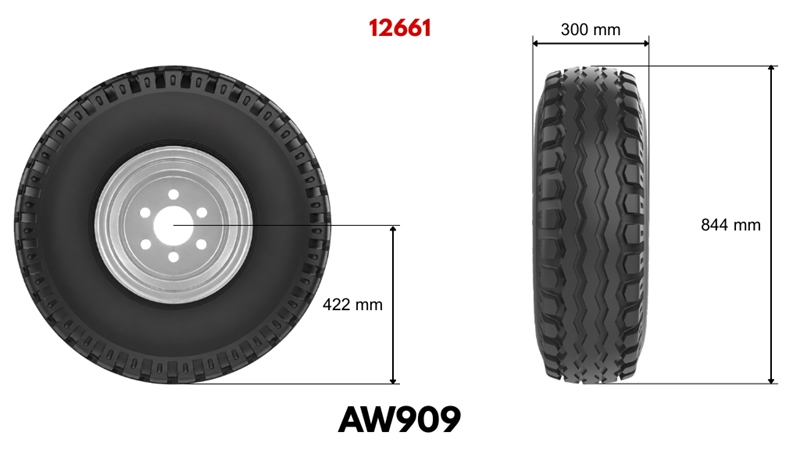 11,5/80-15,3 RIEPA AW909 (14 PR) AR DISKU 9,00 x 15,3