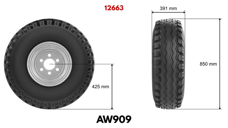 15.0/55-17 PNEVMATIKA AW909 14pl S PLATIŠČEM 13,00X17