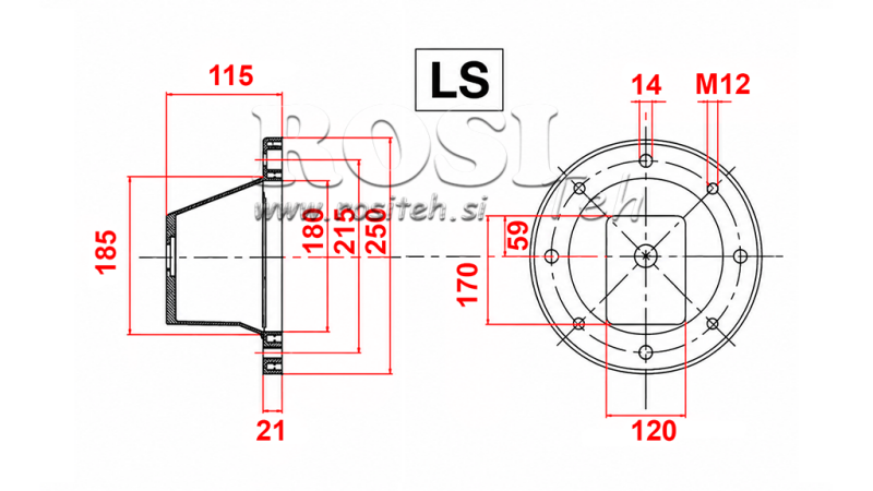 KUPPLUNGSGLOCKE LS255 (EM2,2-4kW/GR3)
