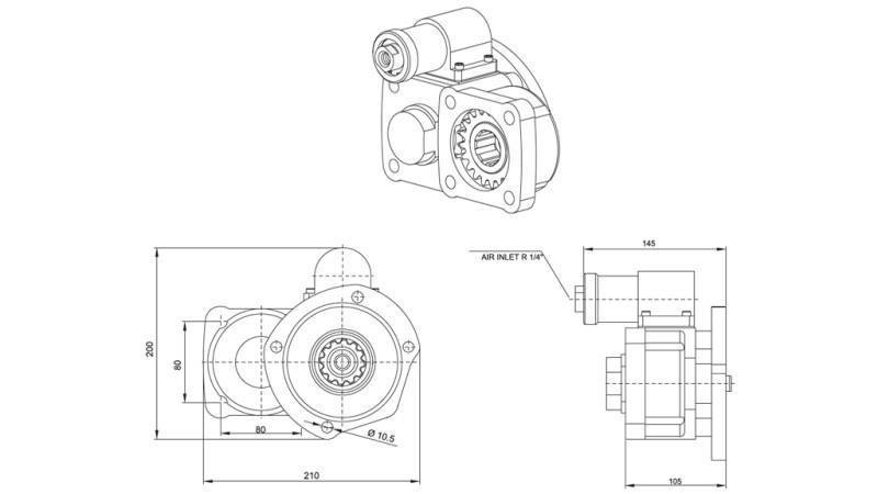 Dimensões DA BOMBA HIDRÁULICA - VOLVO R6-2