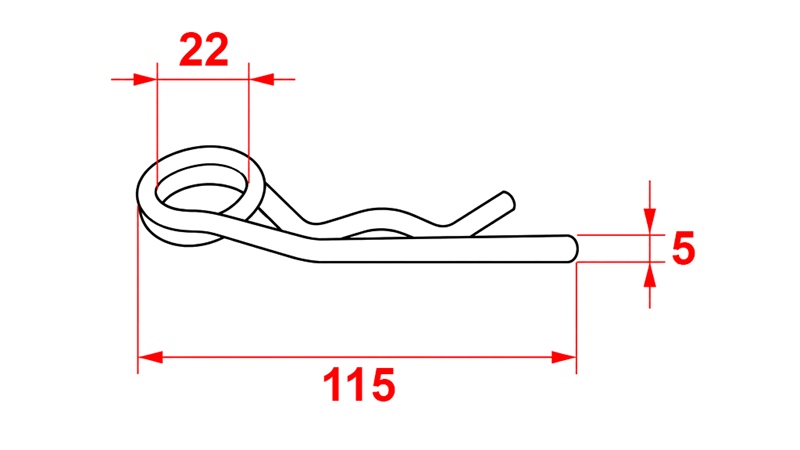 DROŠĪBAS KLIPSI DIVKĀRTĒJI Φ 5 MM (5GB)