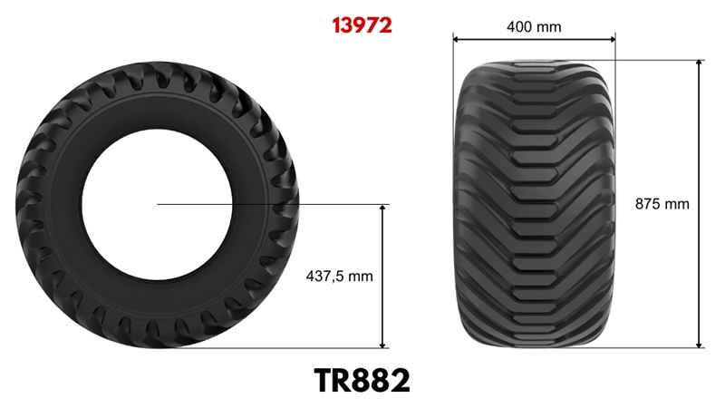 400/60-15,5 PNEVMATIKA TR 882 16pl S PLATIŠČEM 13,00X15,5