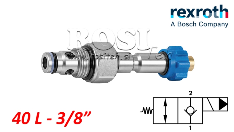 HID. ATVĒRTA ELEKTROMAGNĒTISKĀ KONTROLLERA 2-VIRZIENU VĀRSTAM REXROTH 3/8 40-LIT