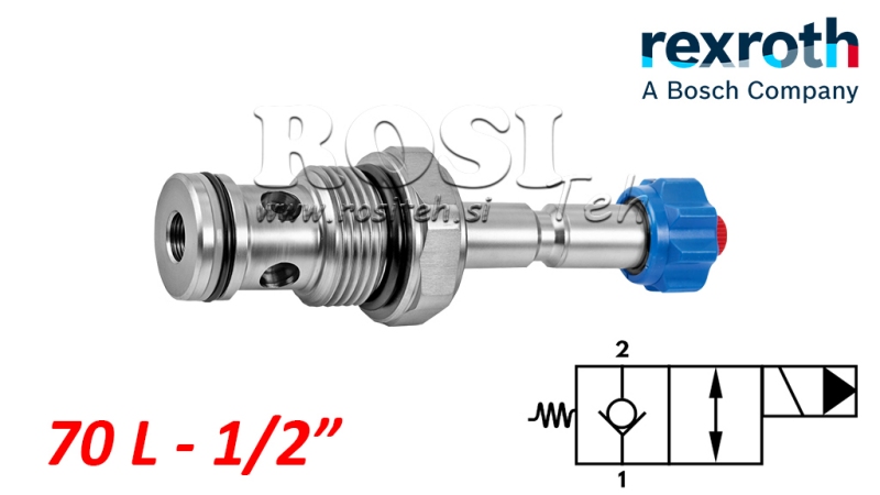 HID. ATVĒRTA ELEKTROMAGNĒTISKĀ KONTROLLERA 2-VIRZIENU VĀRSTAM REXROTH 1/2 70-LIT