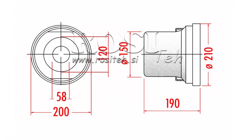 KARDAN BESCHERMKAP PVC 210x190x150