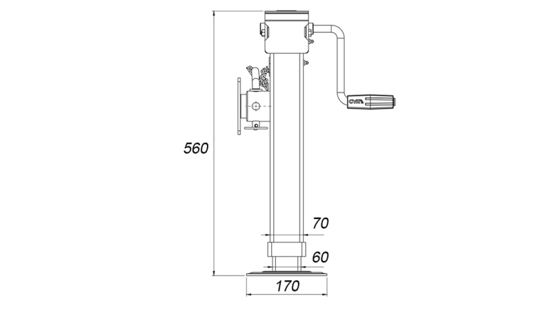 PODPORA VLÁKNA S PŘÍRUBOU 300mm - 3,000kg