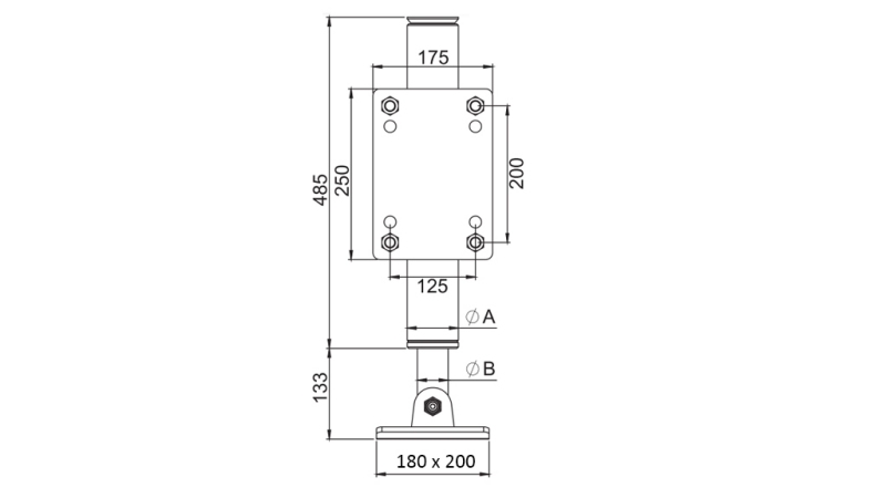 HYDRAULICKÁ NOHA DVOSMĚRNÁ 365mm - 5.000kg