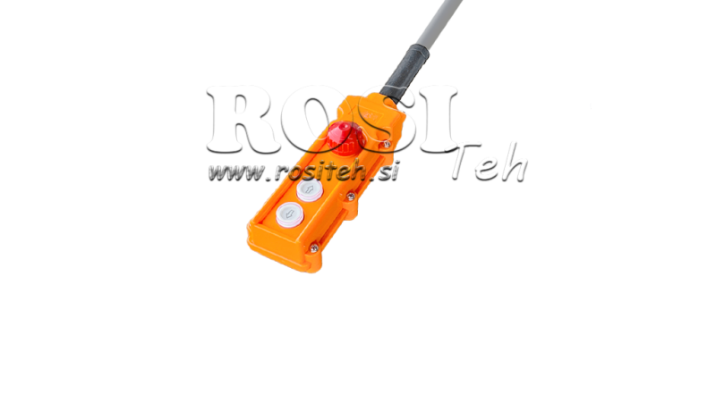 TĀLVADĪBAS SLĒDZES KOMPLEKTS 2 POGAS + AVĀRIJAS IZSLĒGŠANA GADĪJUMĀ AR KABELI