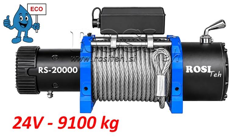 24 V ELEKTRIČNI VITEL RS-20000 - 9100 kg - JEKLENA VRV ECO