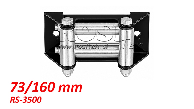RULLĪŠU VADOTNE TĒRAUDA TROSEI (RS-3500) - 73 x 160 mm