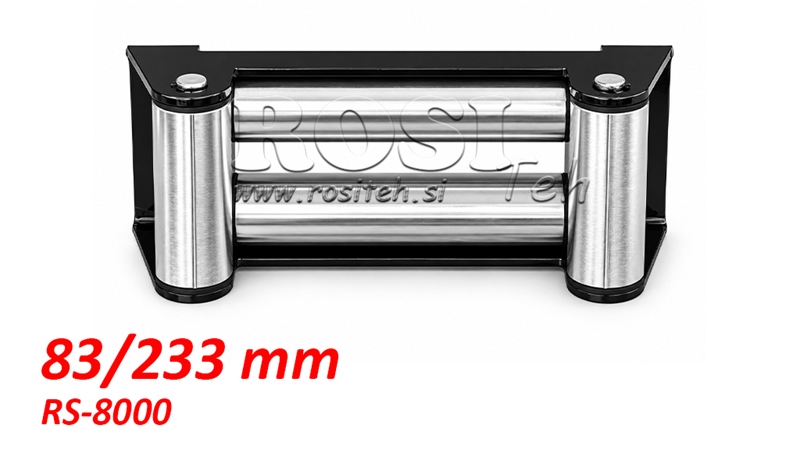 RULLĪŠU VADOTNE TĒRAUDA TROSEI (RS-8000) - 83 x 233 mm
