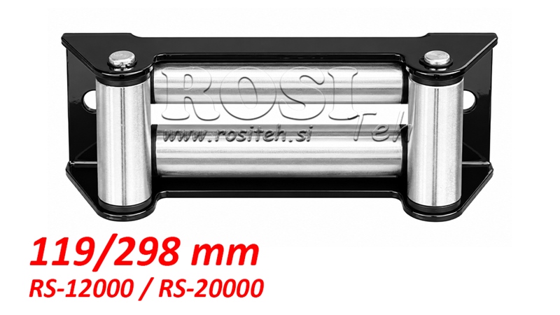 RULLĪŠU VADOTNE TĒRAUDA TROSEI (RS-12000 / RS-20000) - 119 x 298 mm