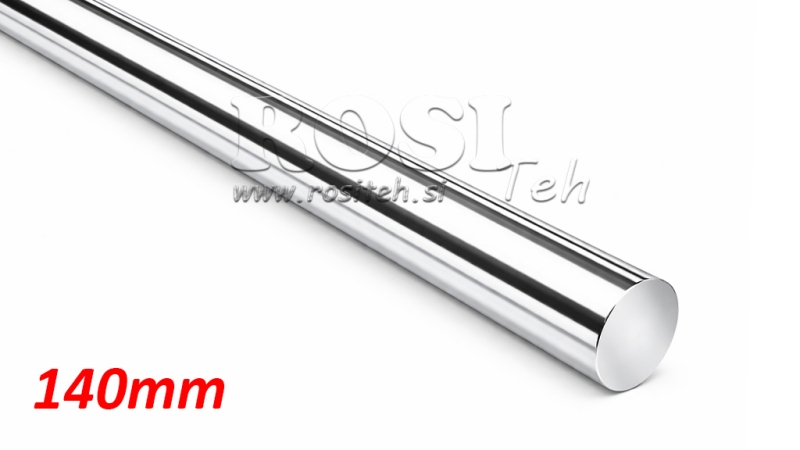 CHROME-PLATED HYDRAULIC CYLINDER PISTON ROD C45 - 140mm (1000mm)