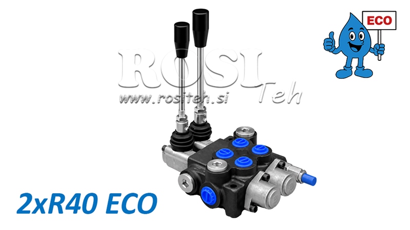 HIDRAULISKAIS ROKAS VĀRSTS – 2 SEKCIJU SADALĪTĀJS 2xR40 ECO