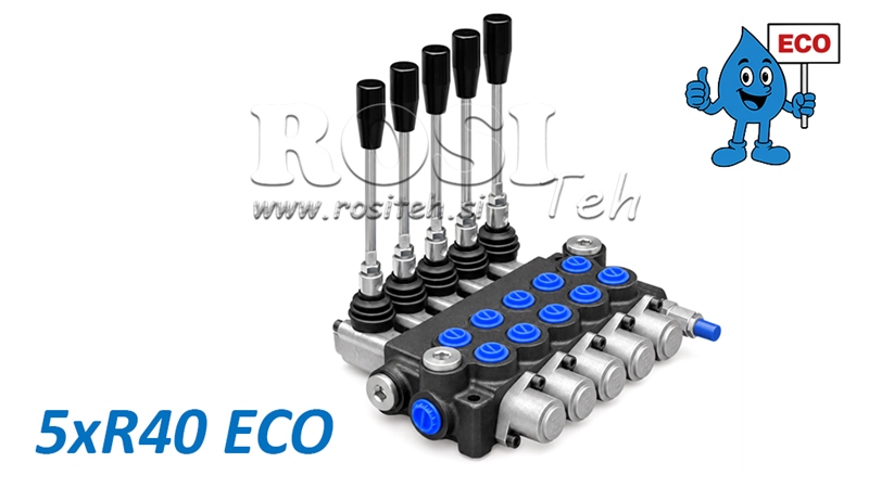 HIDRAULISKAIS ROKAS VĀRSTS – 5 SEKCIJU SADALĪTĀJS 5xR40 ECO