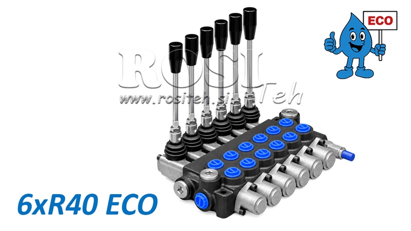 HIDRAULISKAIS ROKAS VĀRSTS – 6 SEKCIJU SADALĪTĀJS 6xR40 ECO