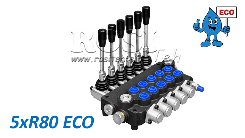 HIDRAULISKAIS ROKAS VĀRSTS – 5 SEKCIJU SADALĪTĀJS 5xR80 ECO